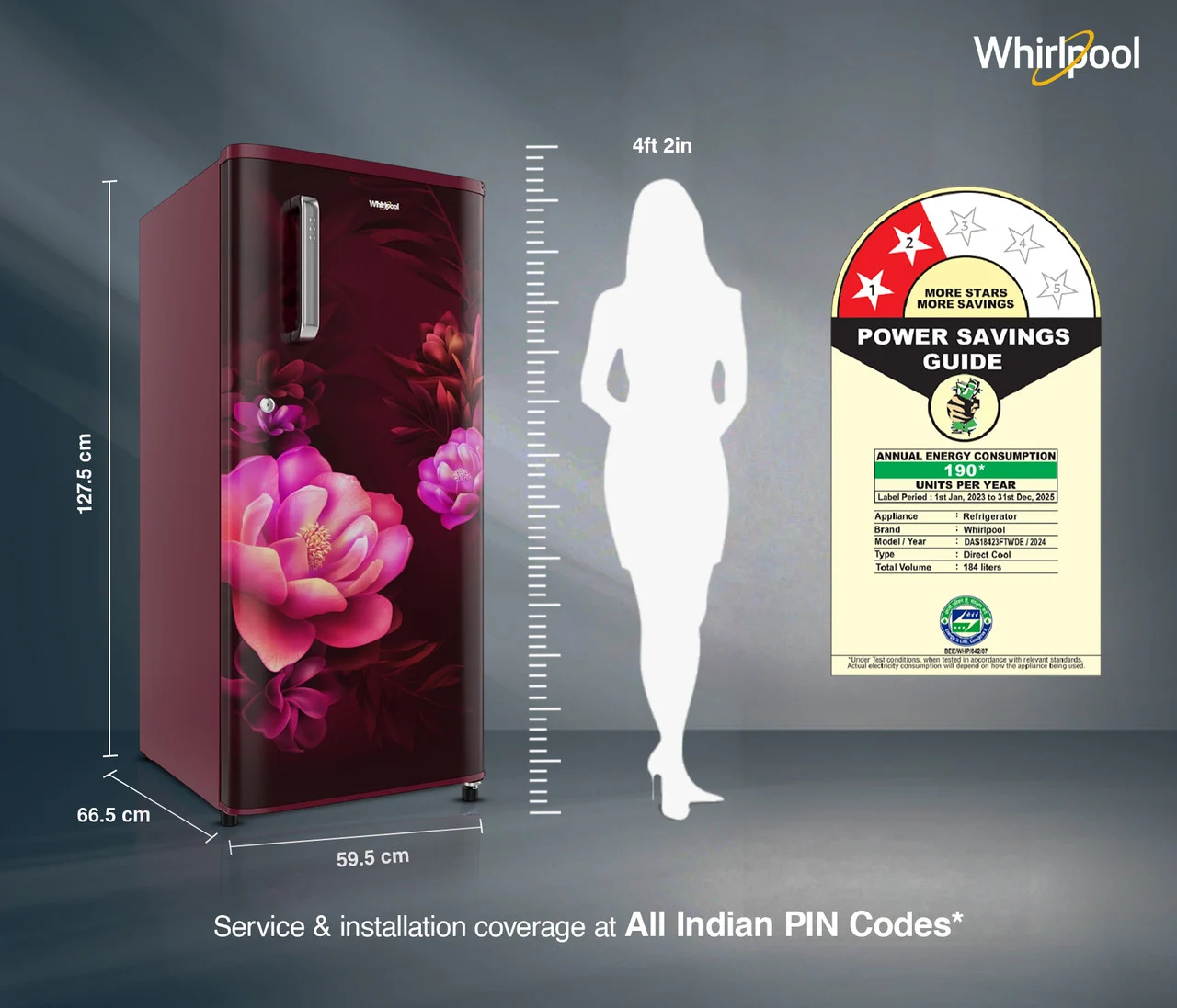 WDE 184L 2 Star Single Door img3