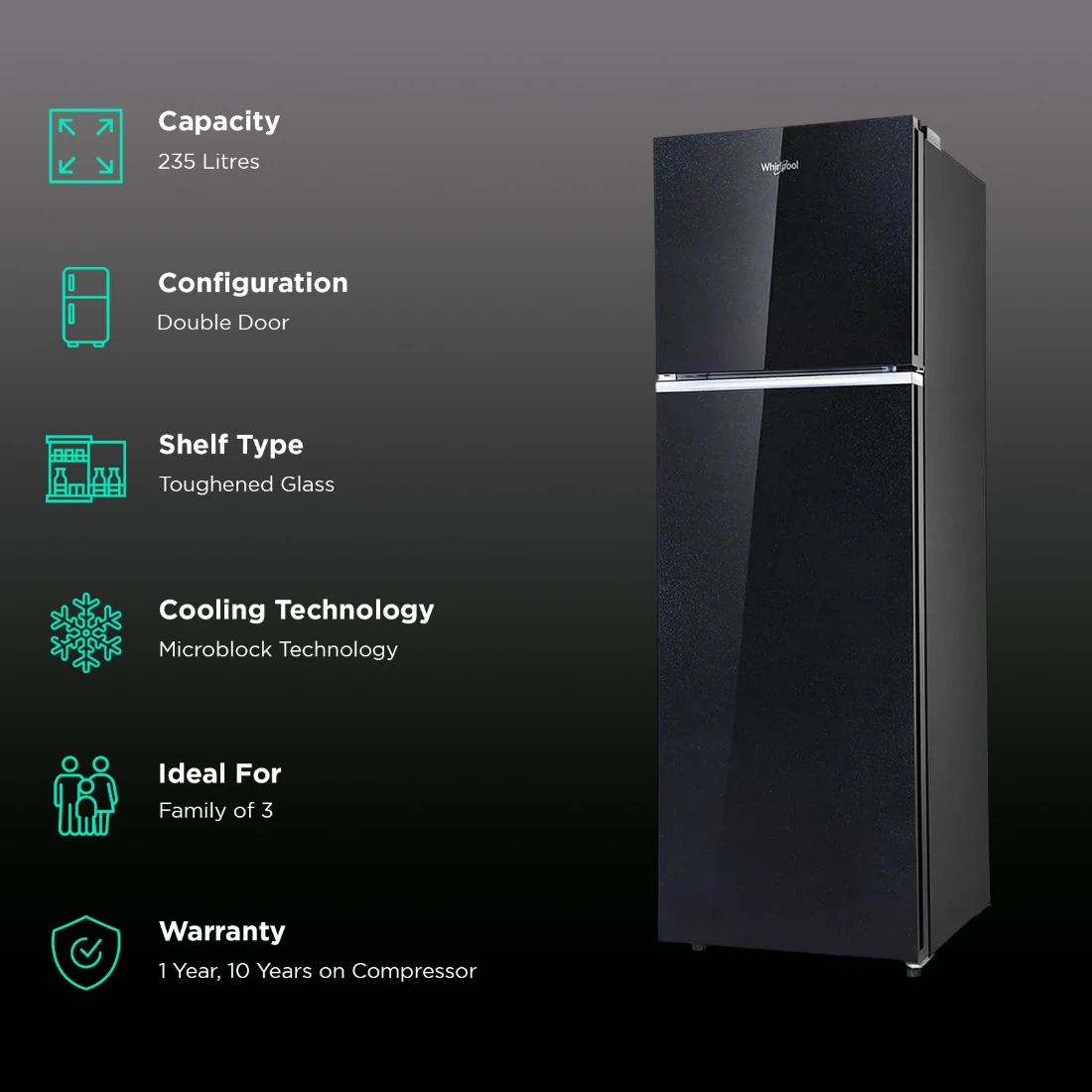 Whirlpool Neofresh 235 Litres 2 Star img2