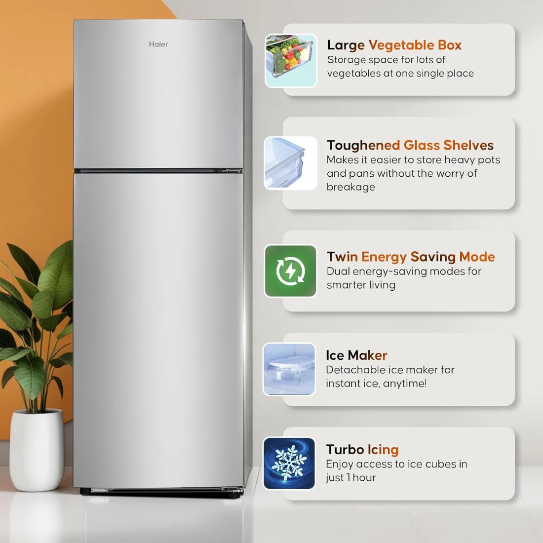 Haier 240 Litres 2 Star Frost Free img2