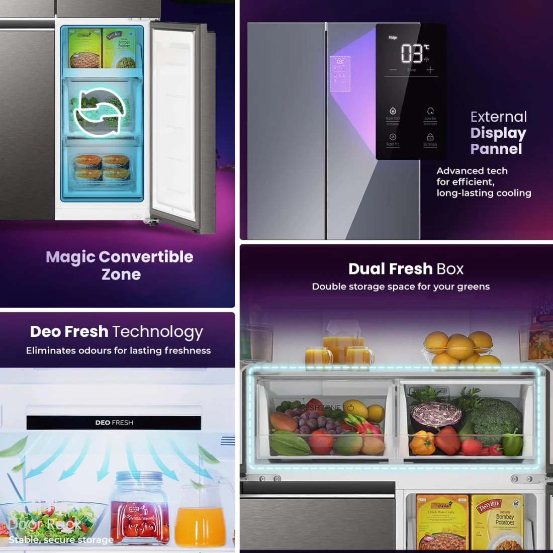 Haier 520L Inox Steel img4