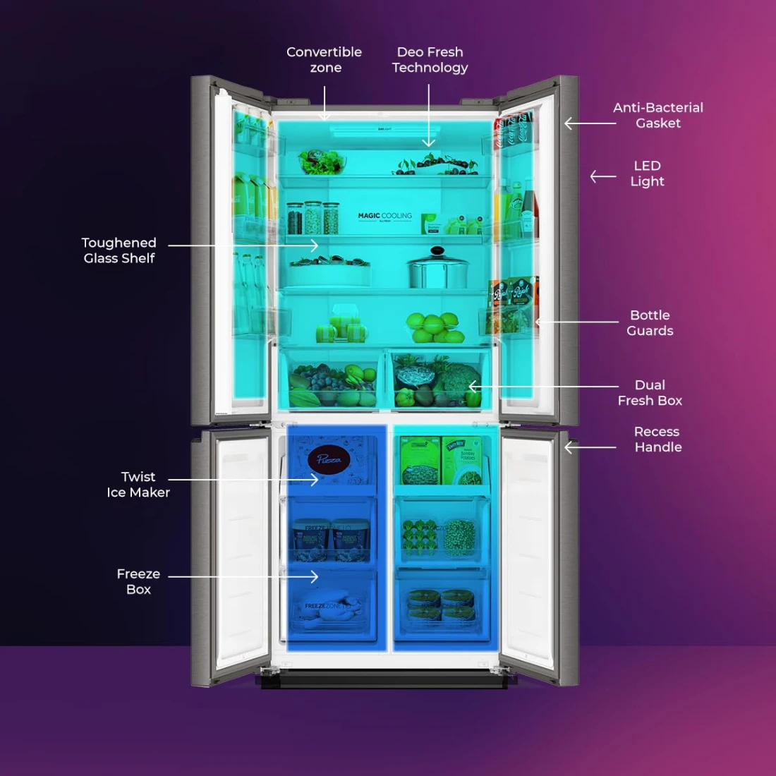 Haier 520L Inox Steel img7