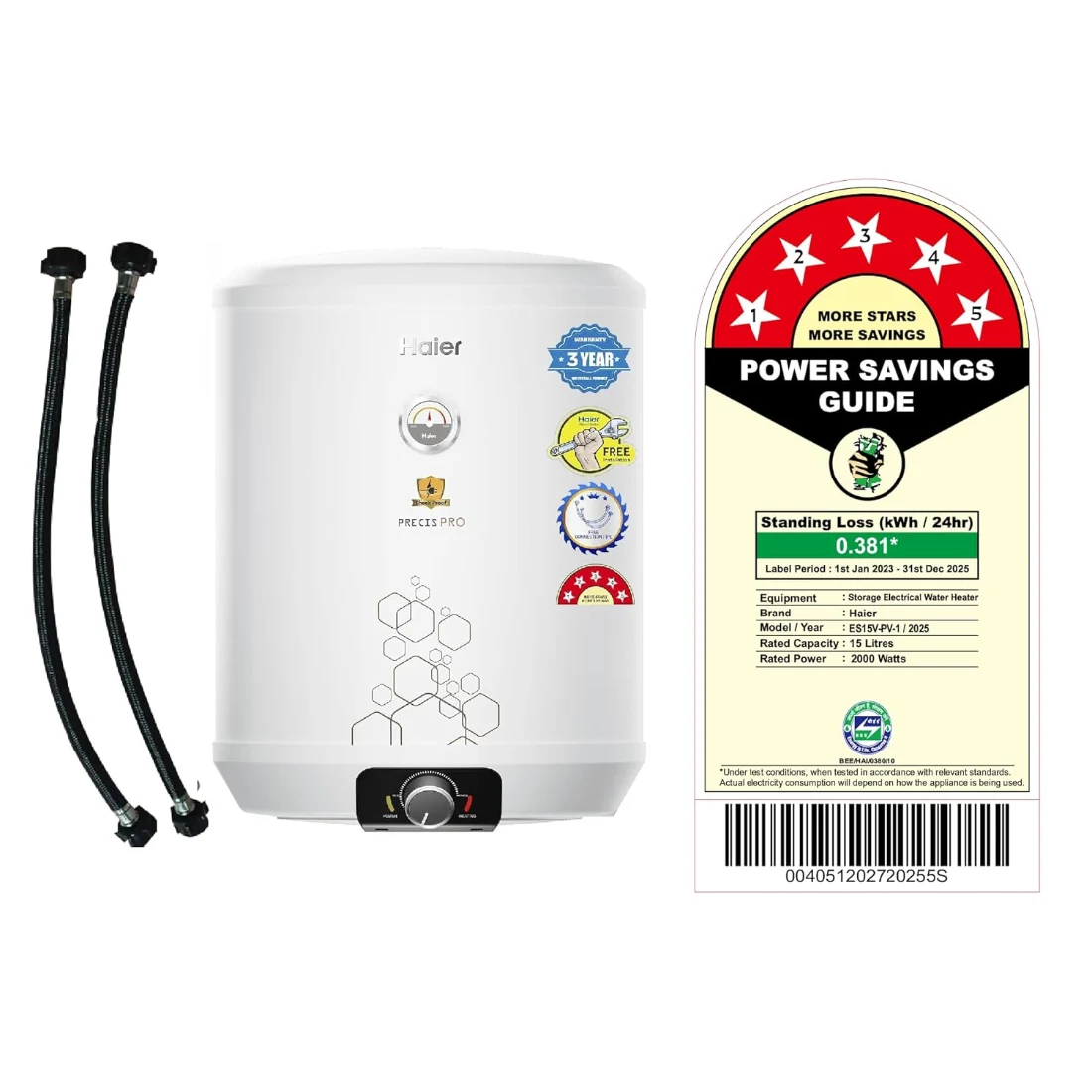 Haier Precis pro Water Geyser 15ltr 5 Star 2000W img10