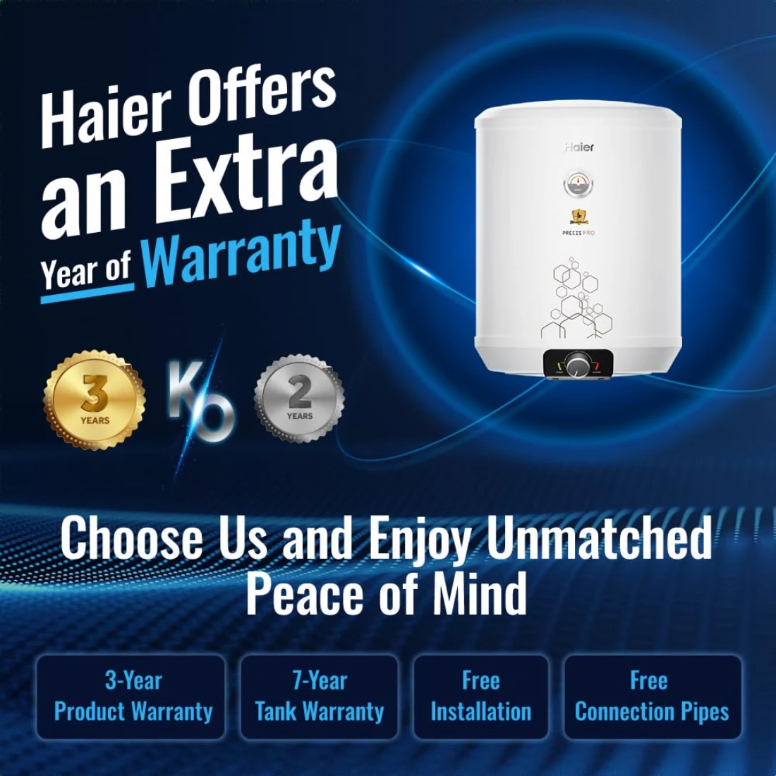 Haier Precis pro Water Geyser 15ltr 5 Star 2000W img7