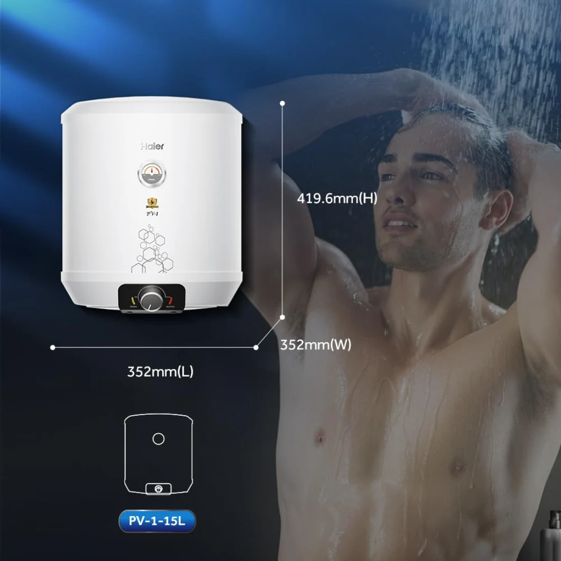 Haier Precis pro Water Geyser 15ltr 5 Star 2000W img9